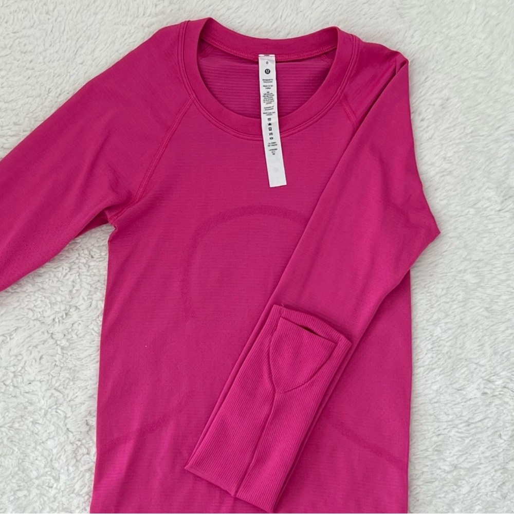 lululemon sonic pink swiftly tech size 0
